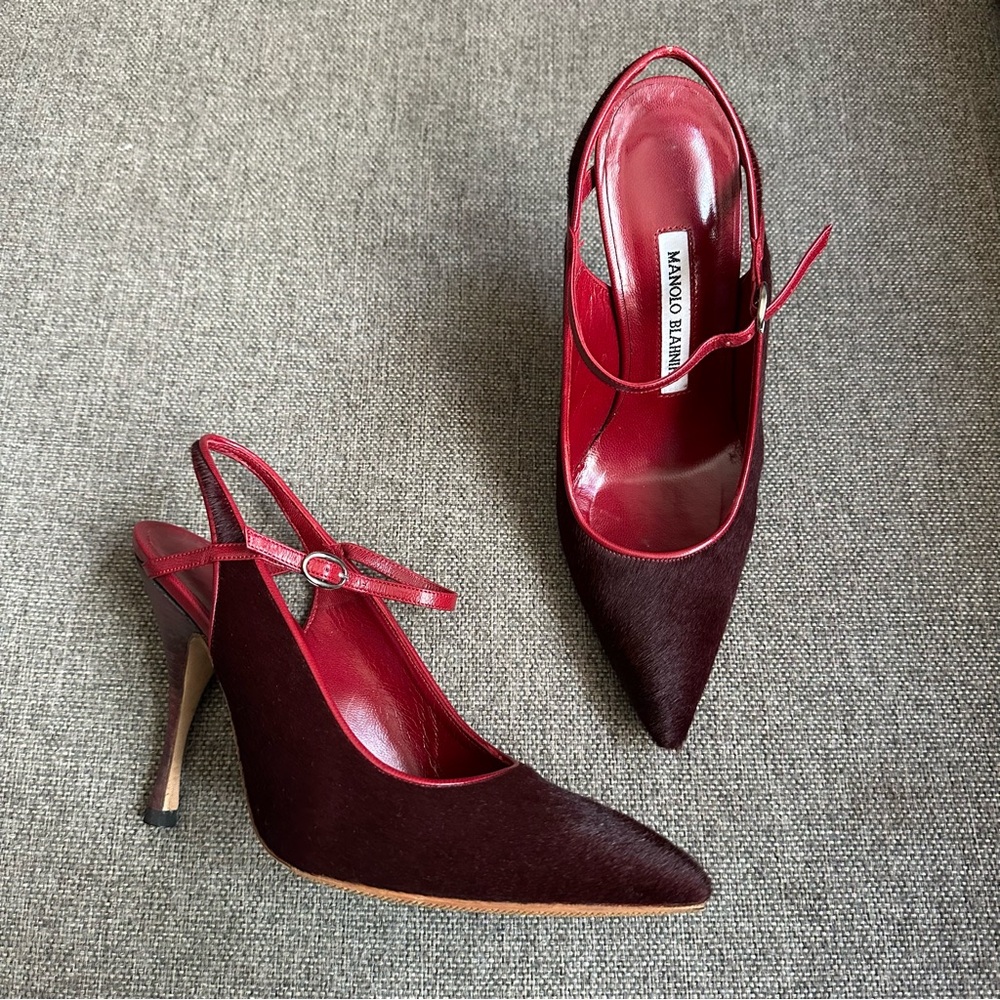 Vintage pony-hair Manolo Blahnik heels